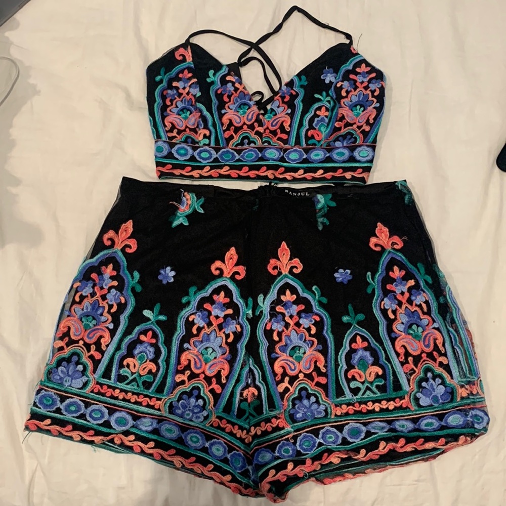 2 Piece Shorts and Cropped Tank